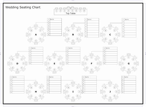 wedding seating chart template microsoft word